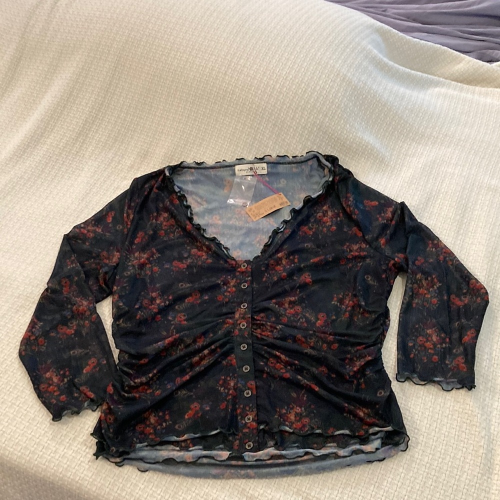 Natural life Florence mesh top